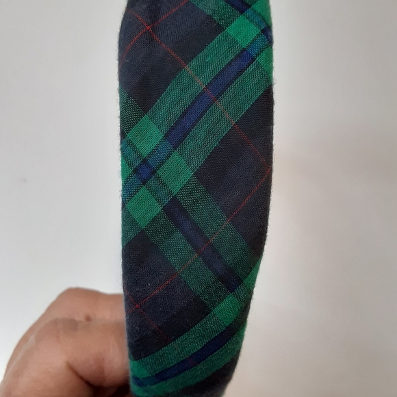 1FREE wP hairbands 2 satin purple&white w bows 2 plaid girl womens NWOT pretty - Picture 8 of 11